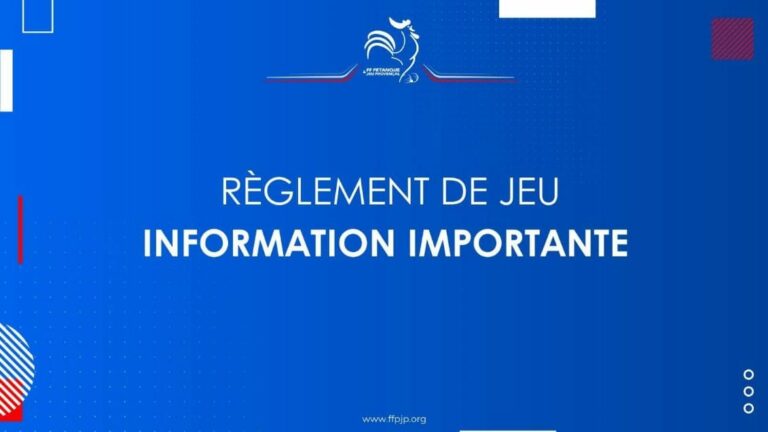 Reglement de jeu, information importante: